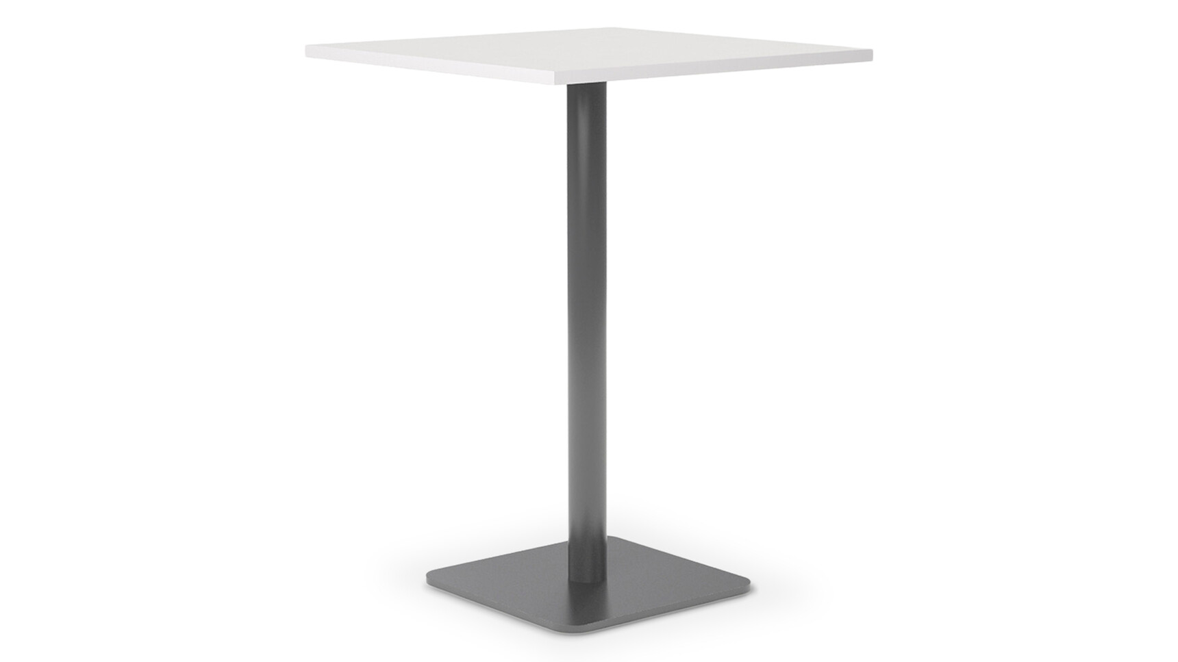 Workstories Pedestal Square Poseur Height Table With Square Base Family Image