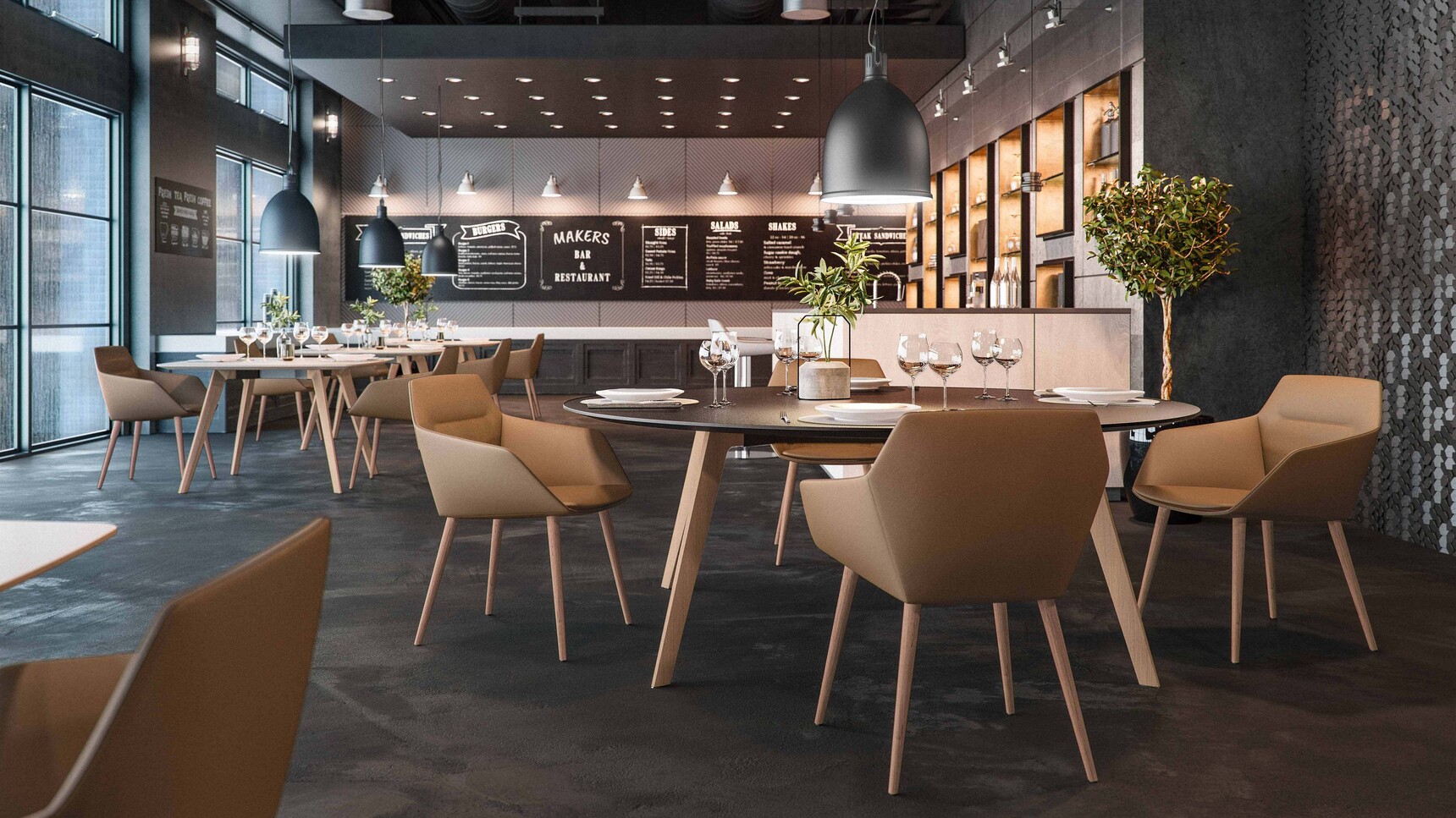 Brunner Ray Soft 9623 Aray Table 9314 In Dining Setting