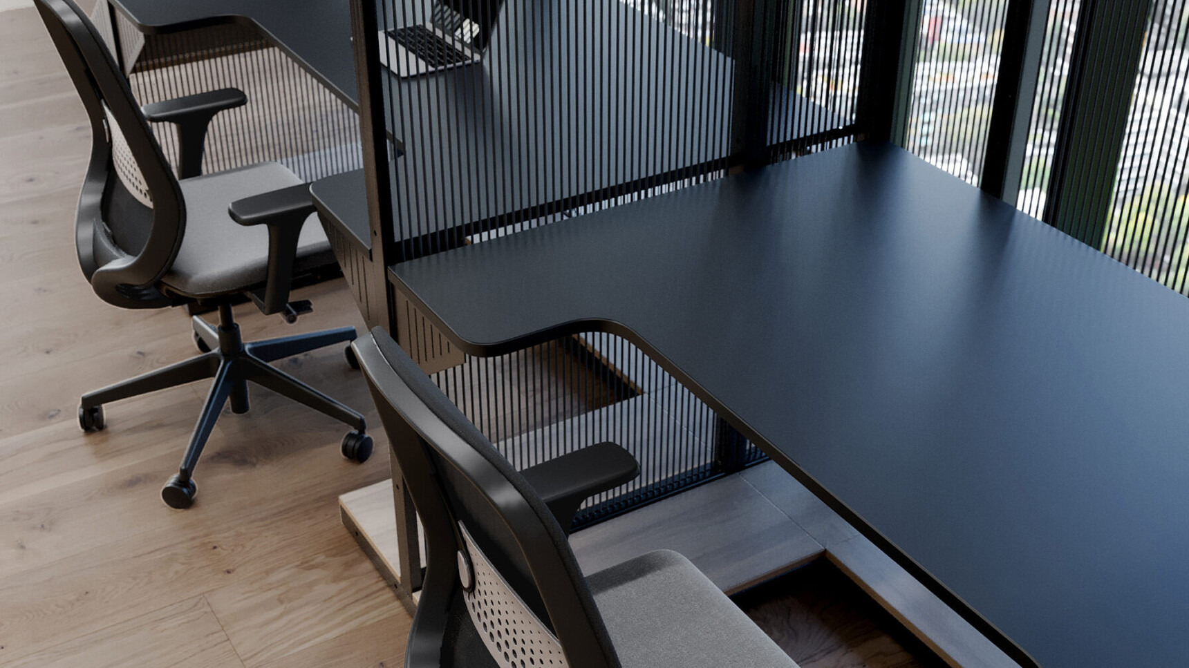 Connection WorkWell Task Chairs Black Frame Detail Image