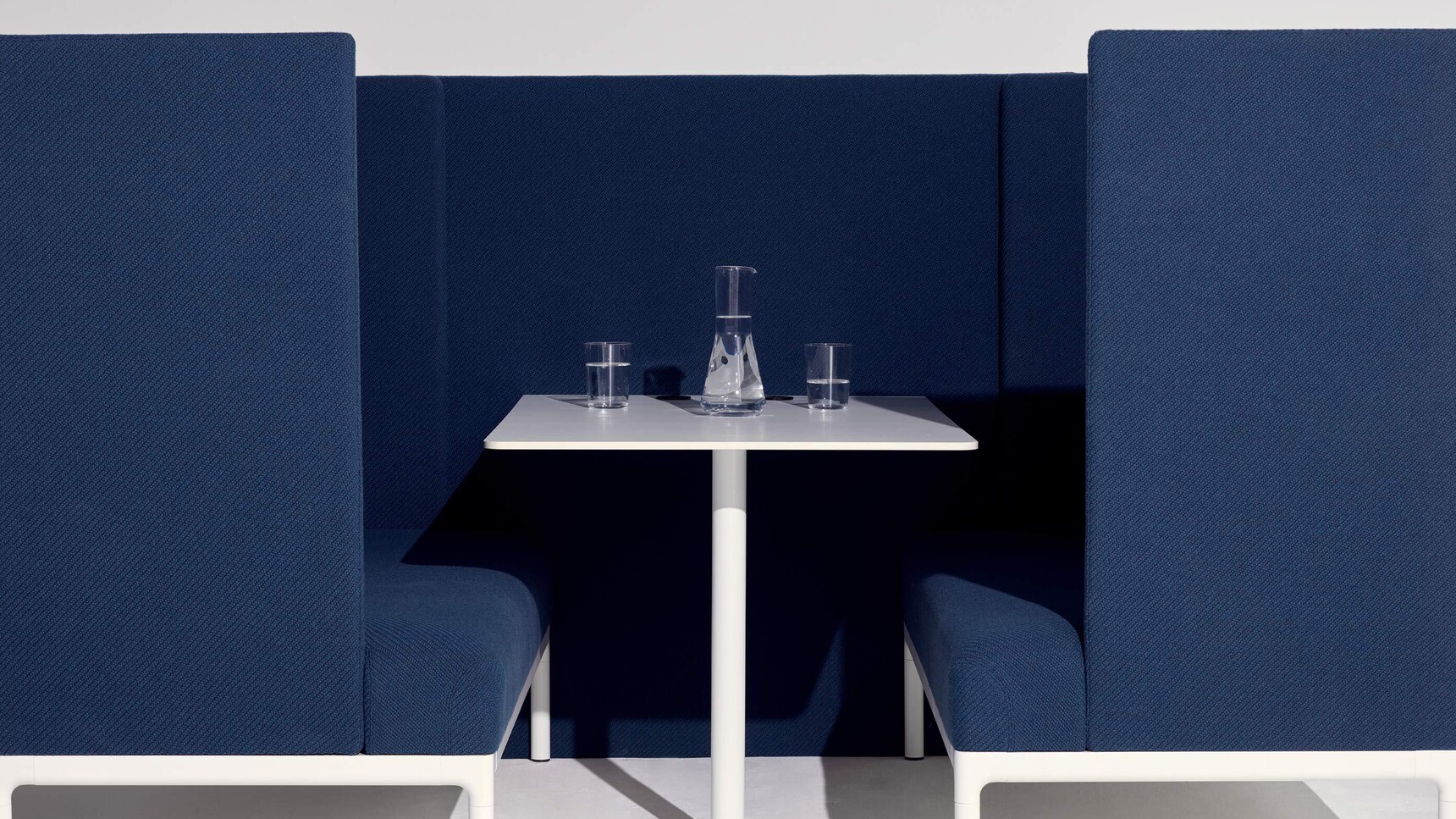 Modus EDH005 Pearson Lloyd Edge Booth 4 Person Booth Dark Blue Upholstery Family Image