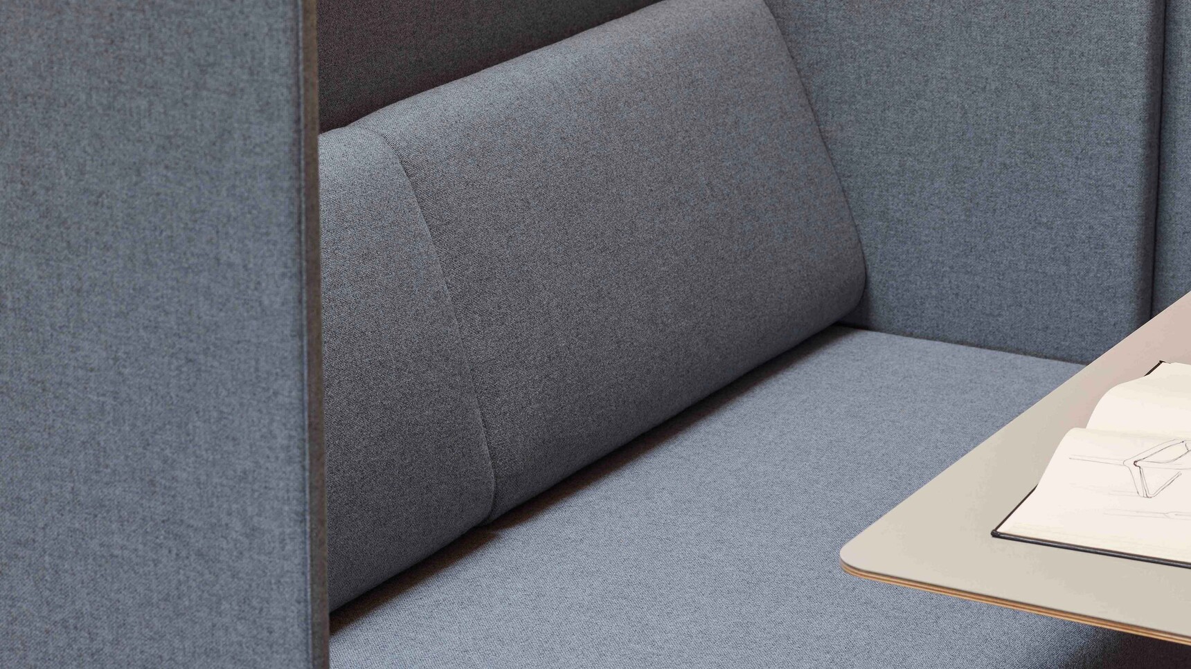 Modus EDH006 Pearson Lloyd Edge Booth 4 Person Booth And Media Detail Image