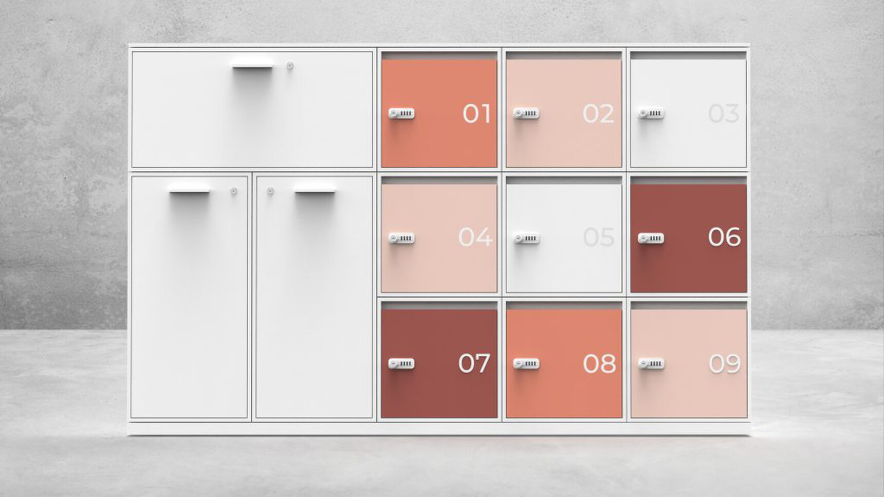 Bralco Ubi Modular Storage Lockers With Cupboards Family Image