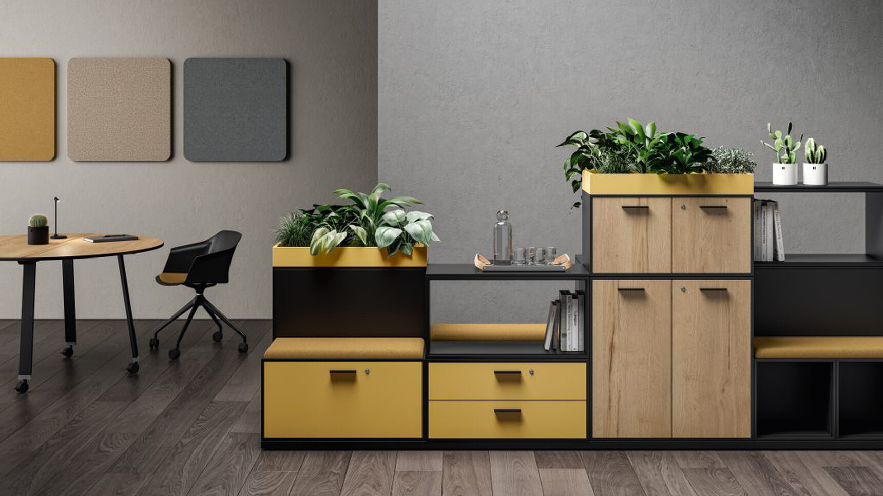 Bralco Ubi Modular Storage Yellow Finish Family Image