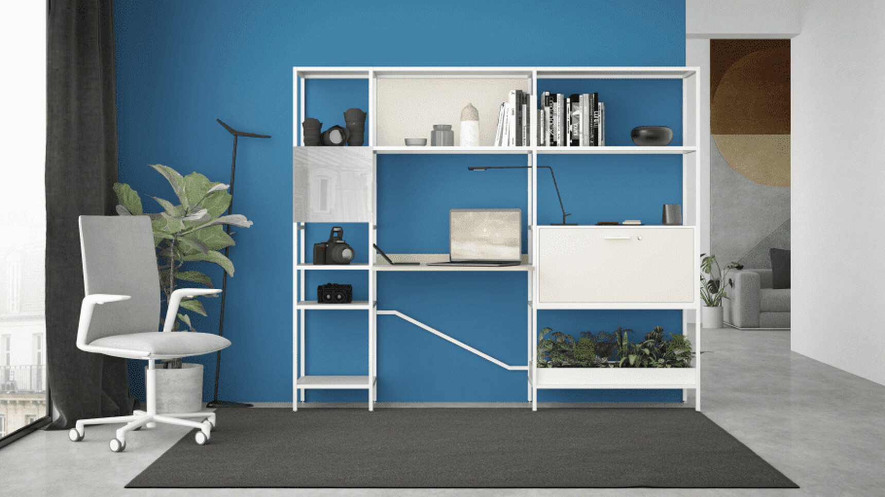 Bralco Arkki Concerto White Finish In Office Setting
