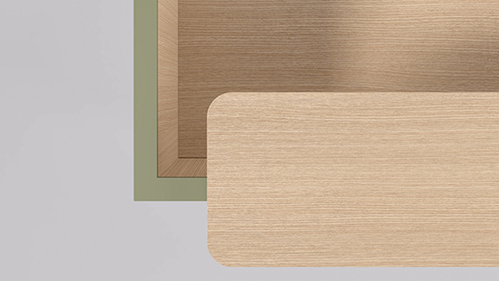 Bralco Outline Reception Counter Green Wood Finish In Situ