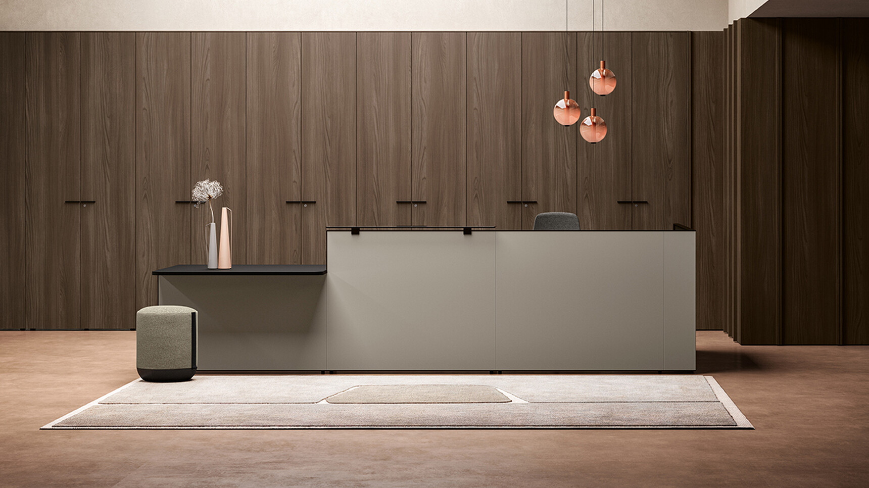 Bralco Outline Reception Counter In Office Environment