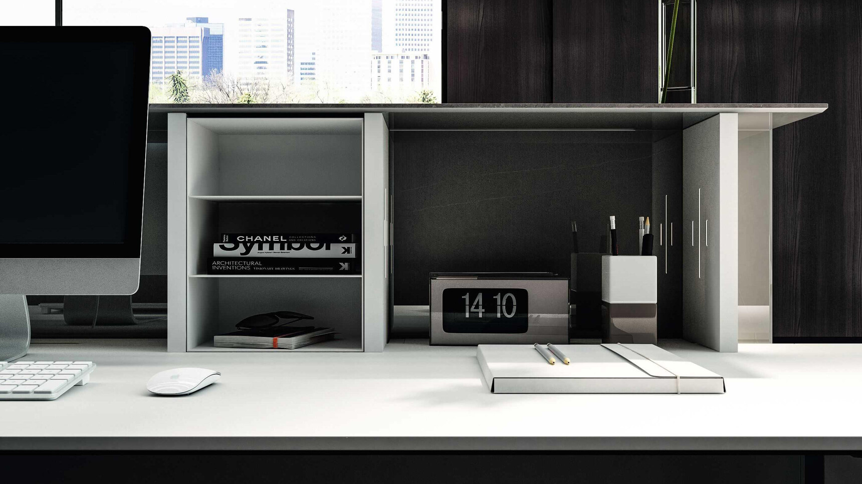 Bralco Lux Reception Counter White Finish Detail Image Of Counter