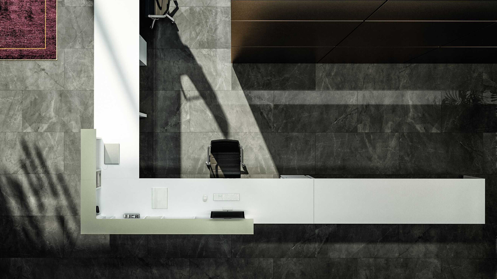 Bralco Lux Reception Counter White Finish In Office Environment