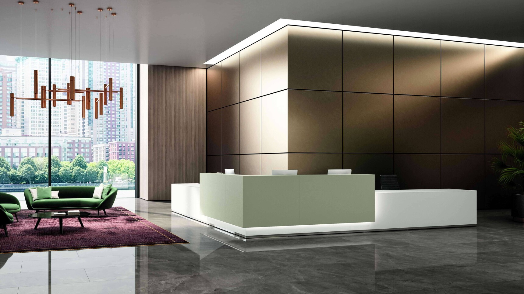 Bralco Lux Reception Counter In Office Environment