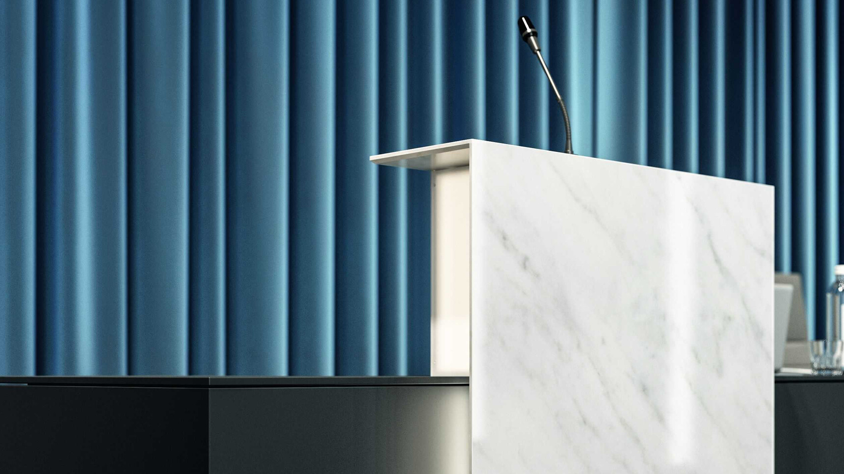 Bralco Lux Reception Counter Black Finish With Component VB Finish Detail Image