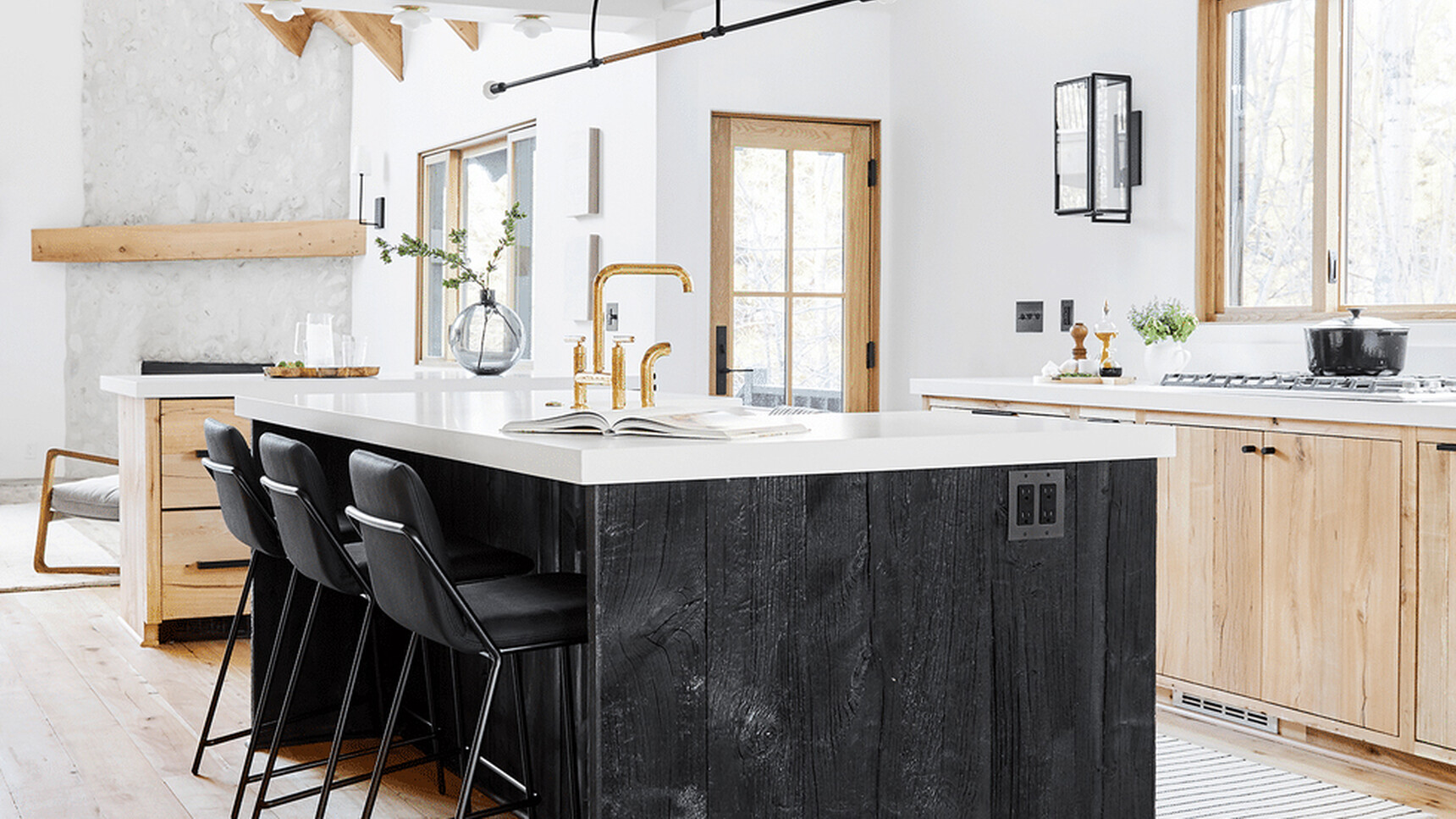 Workstories Sling Counter Stools At Island In Kitchen Family Image