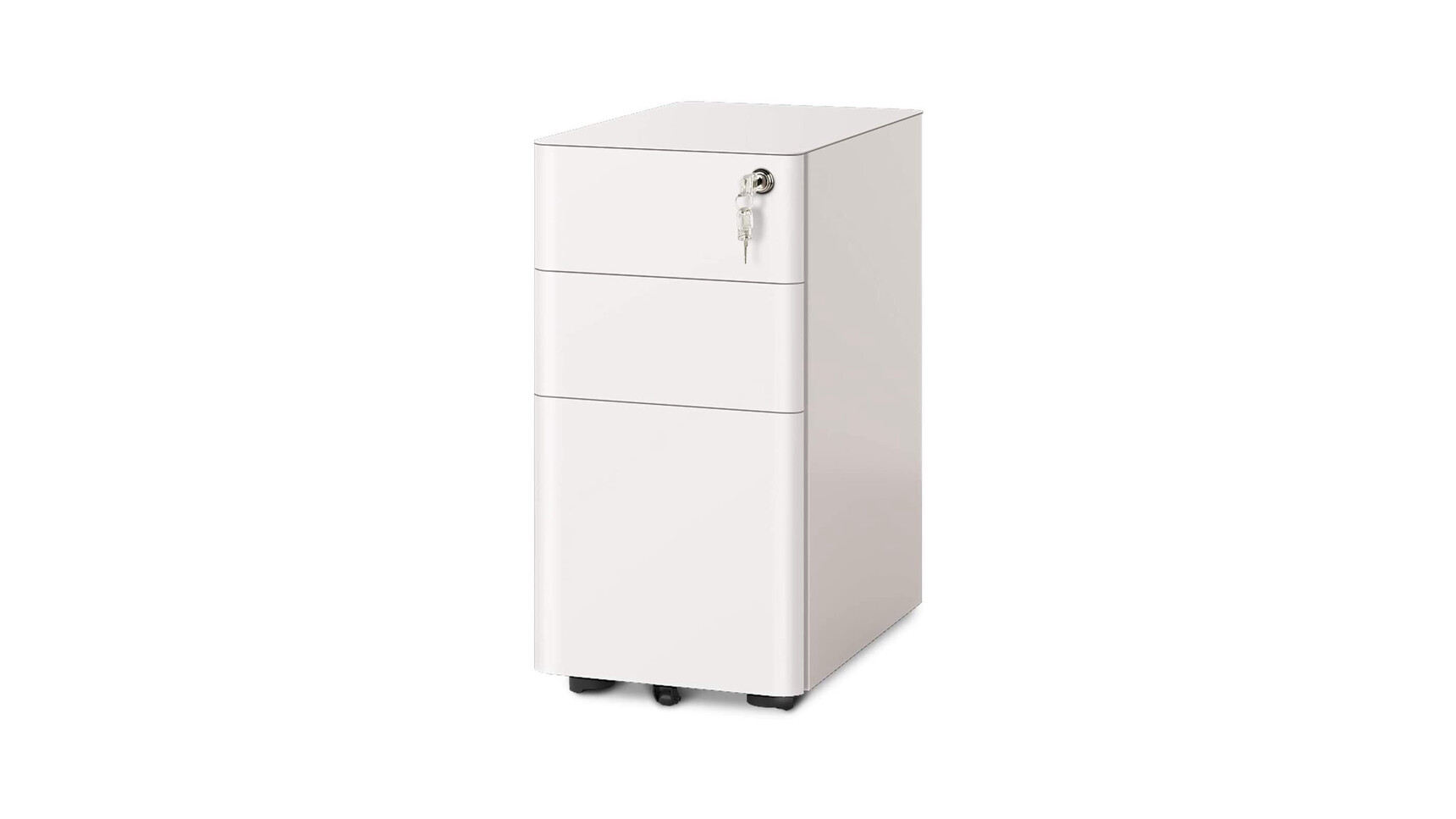 Edit Office Moda L Pedestal White Pedestal With Drawers Closed Family Image