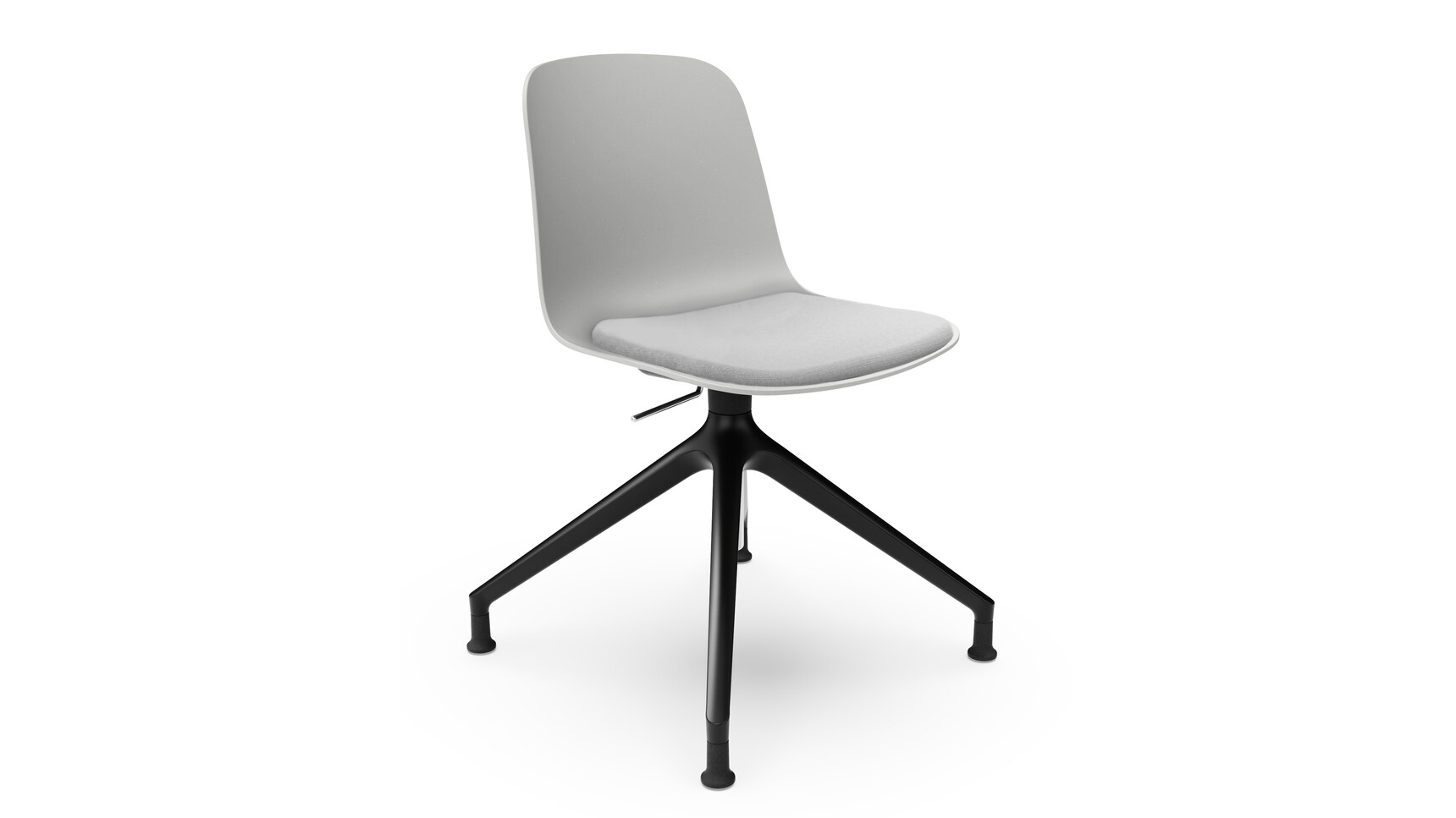 WS Moto Seat Pad Side Chair Black 4 star base with gas lift Chalk