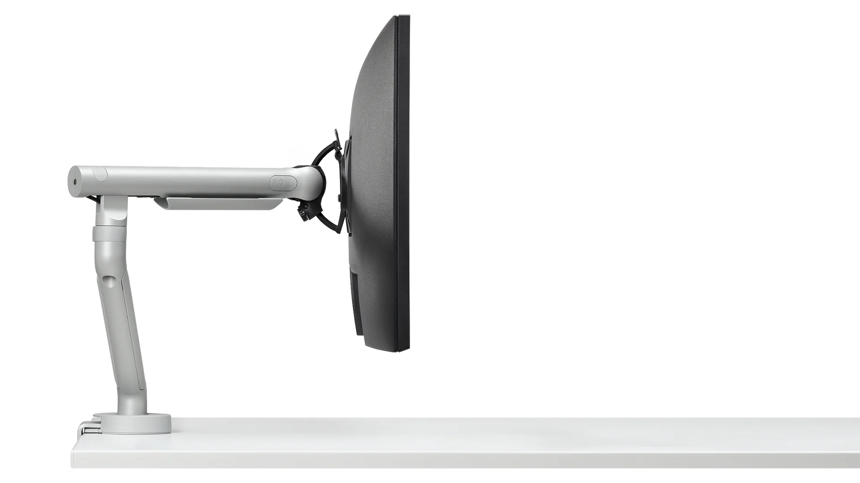 CBS Flo Single Monitor Arm Grey Finish Family Image