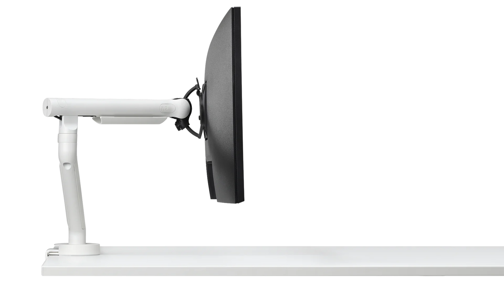 CBS Flo Single Monitor Arm White Finish Family Image