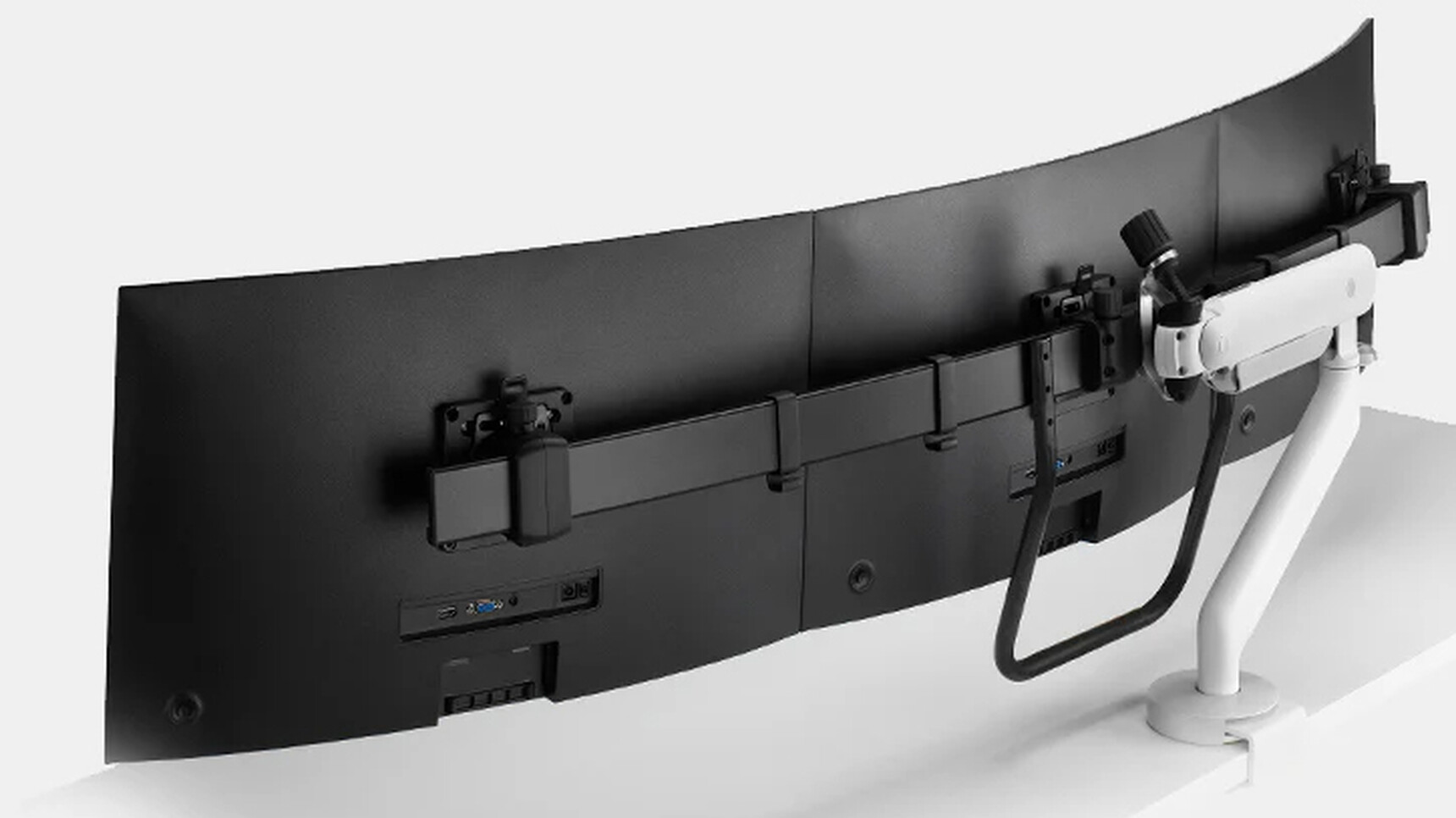 CBS Flo X Multi Arm Triple White Monitor Family Image