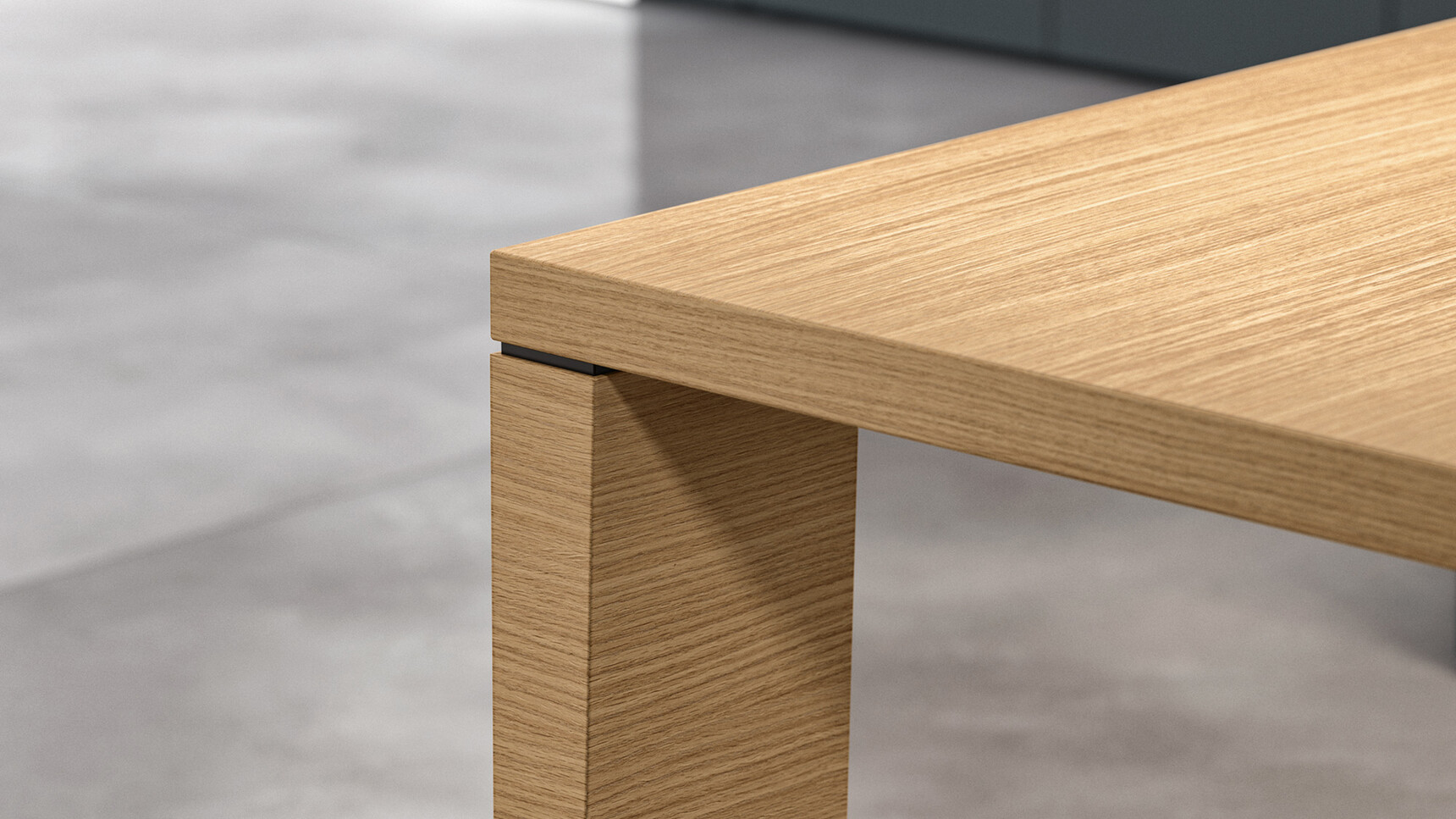 Bralco Sile 4 L-Shaped Office Desk With Return In Office Setting Detail Image