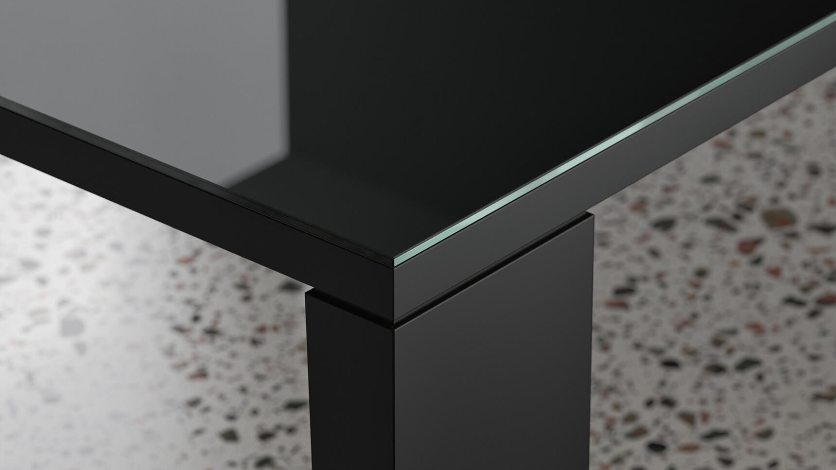 Bralco Sile 4 Glass Meeting Table Detail Image