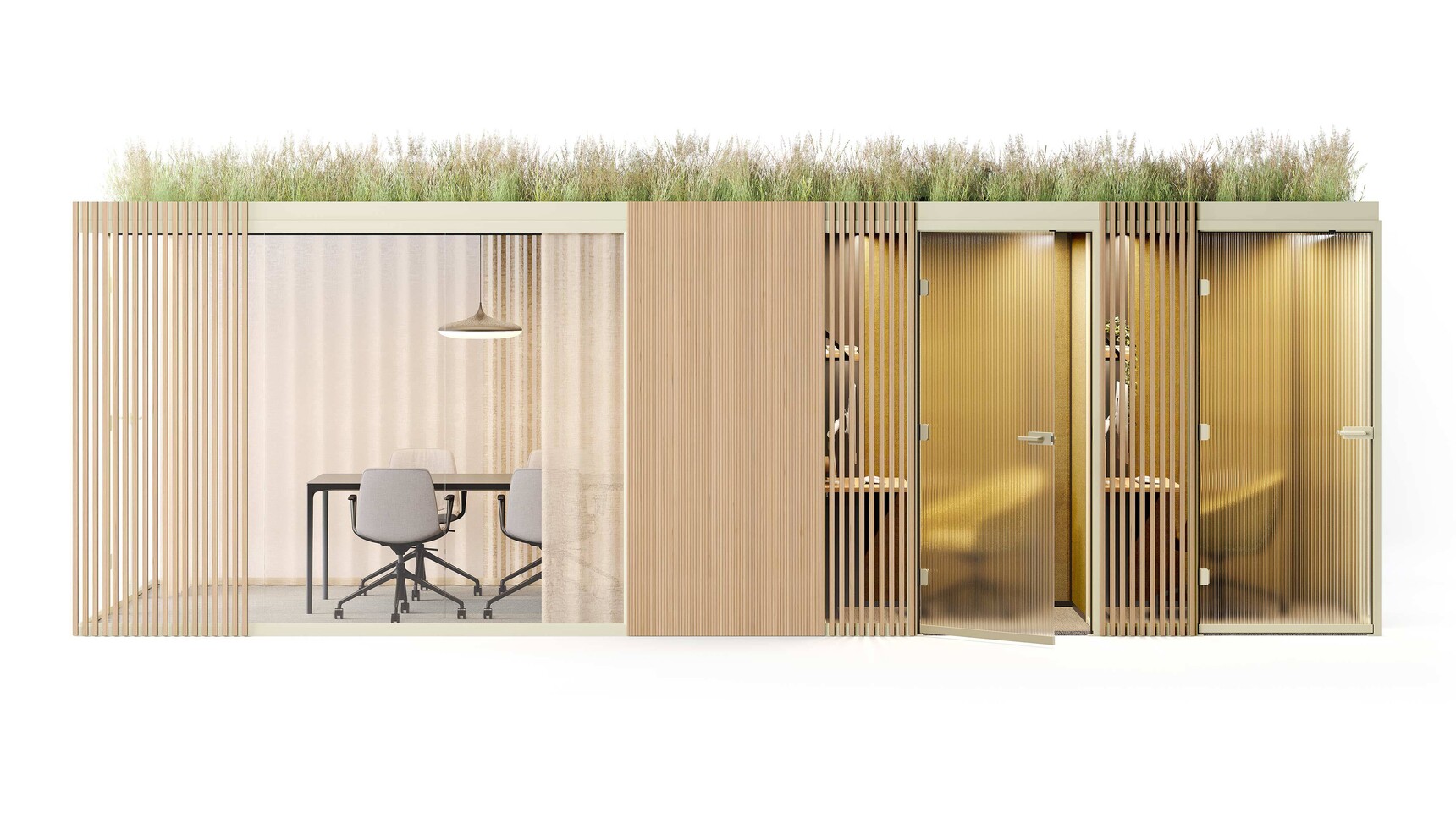 Boss Design Eden 4 Meeting Pod Light Ivory Configuration Family Image