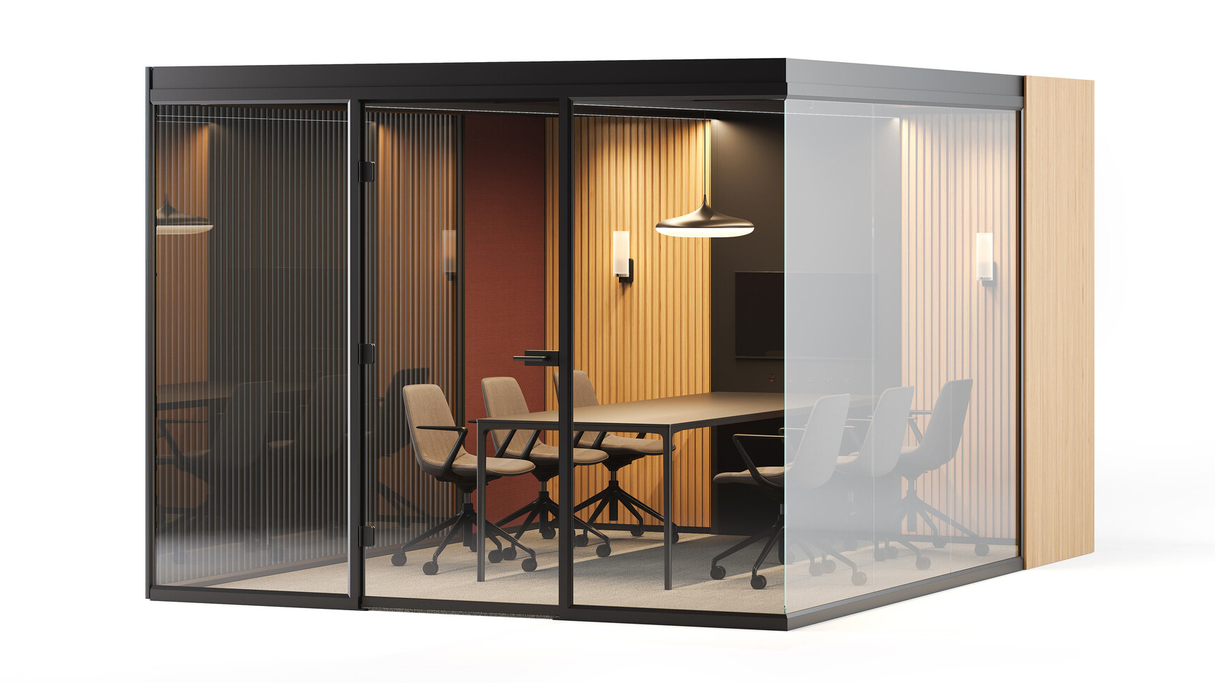 Boss Design Eden 4 Meeting Pod Front Quarter Angle Family Image