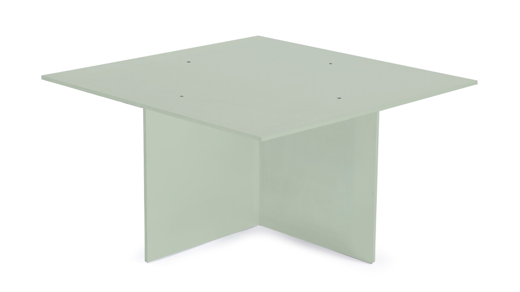 Deadgood Aluminium Square Coffee Table Green Finish White Background Family Image