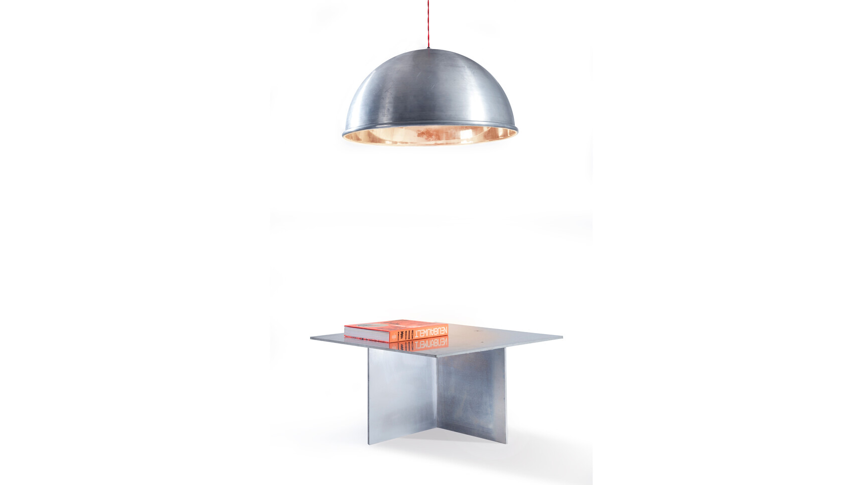 Deadgood Aluminium Square Coffee Table Raw Finish Family Image