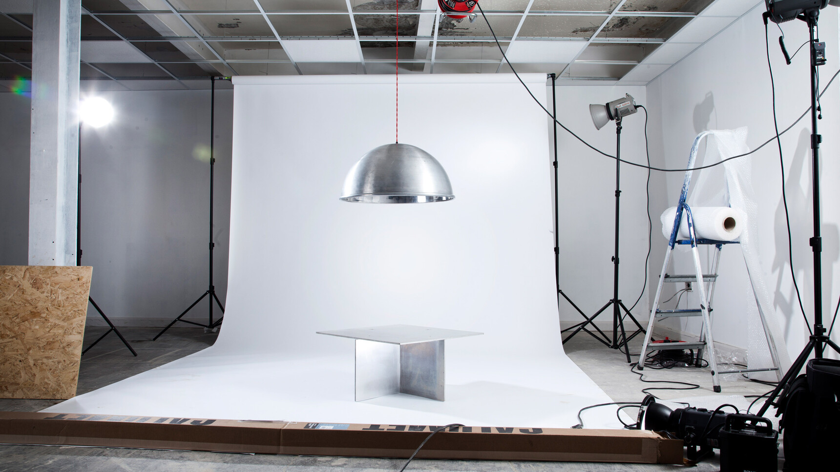 Deadgood Aluminium Square Coffee Table Raw Finish In Situ