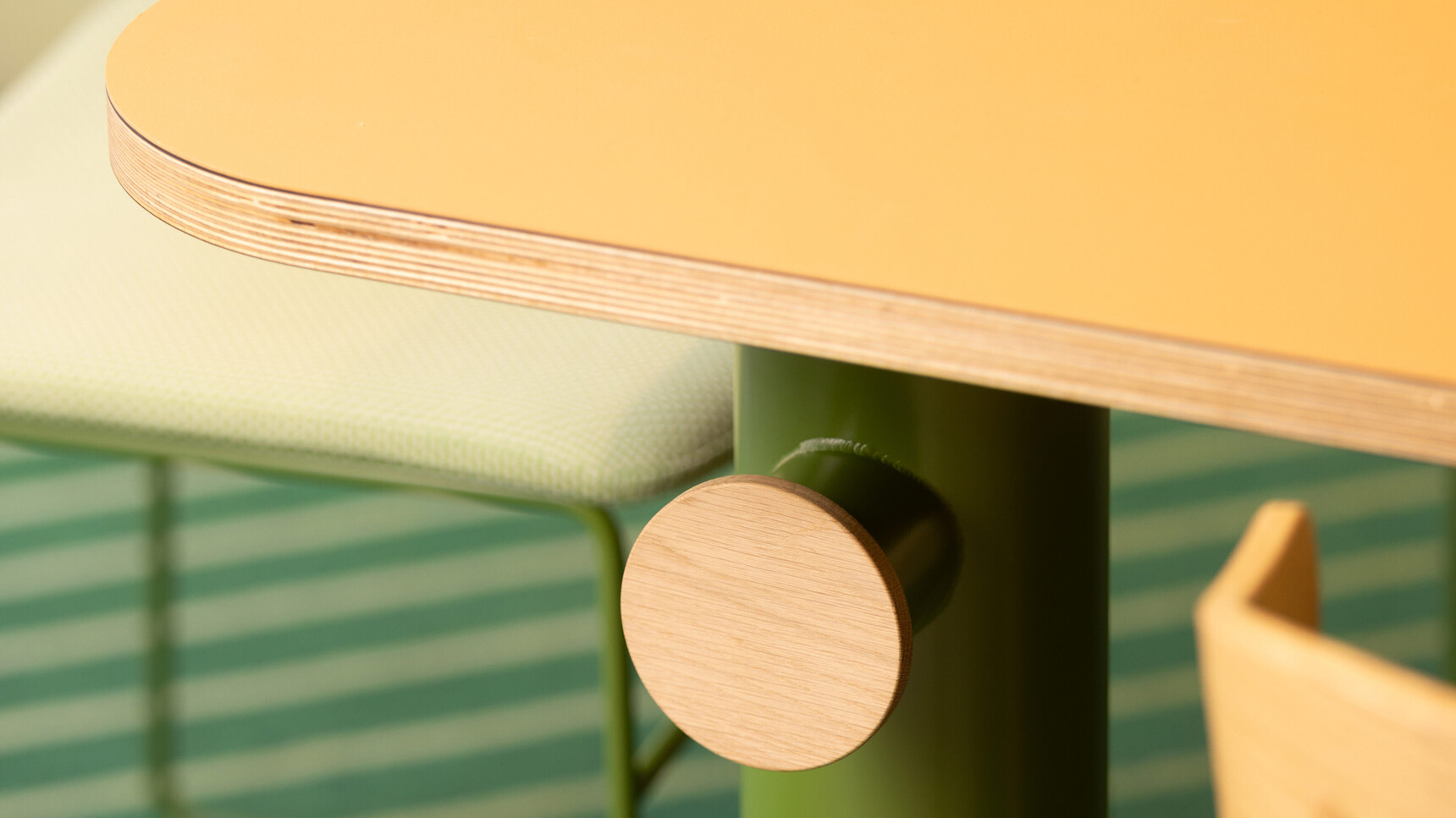 Deadgood Branch Meeting Table Linoleum Top Detail Image