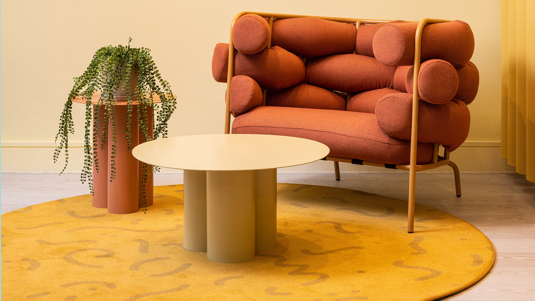Deadgood Chonk Coffee Table Yellow Finish In Situ