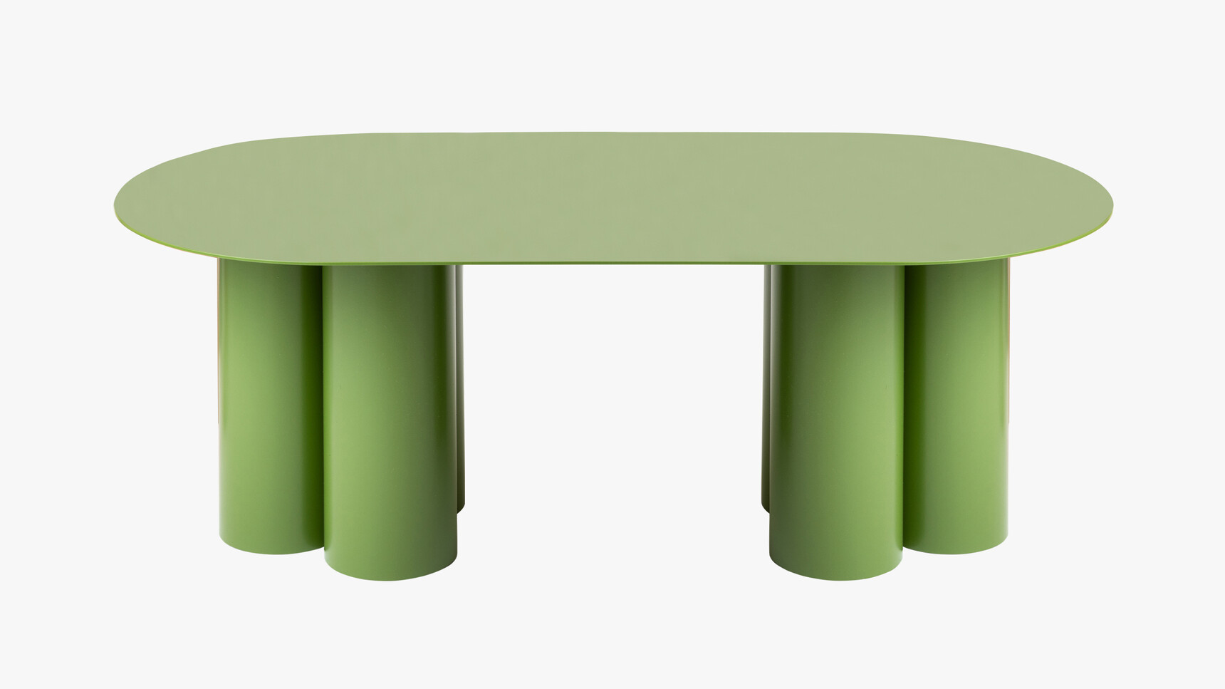 Deadgood Chonk Double Coffee Table Green Finish Family Image