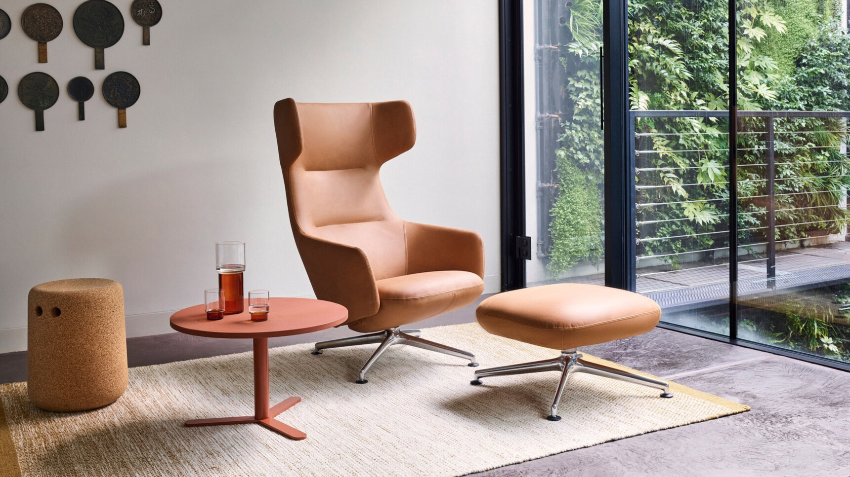 Modus Balance Wingback Lounge Chair With Footstall Family Image