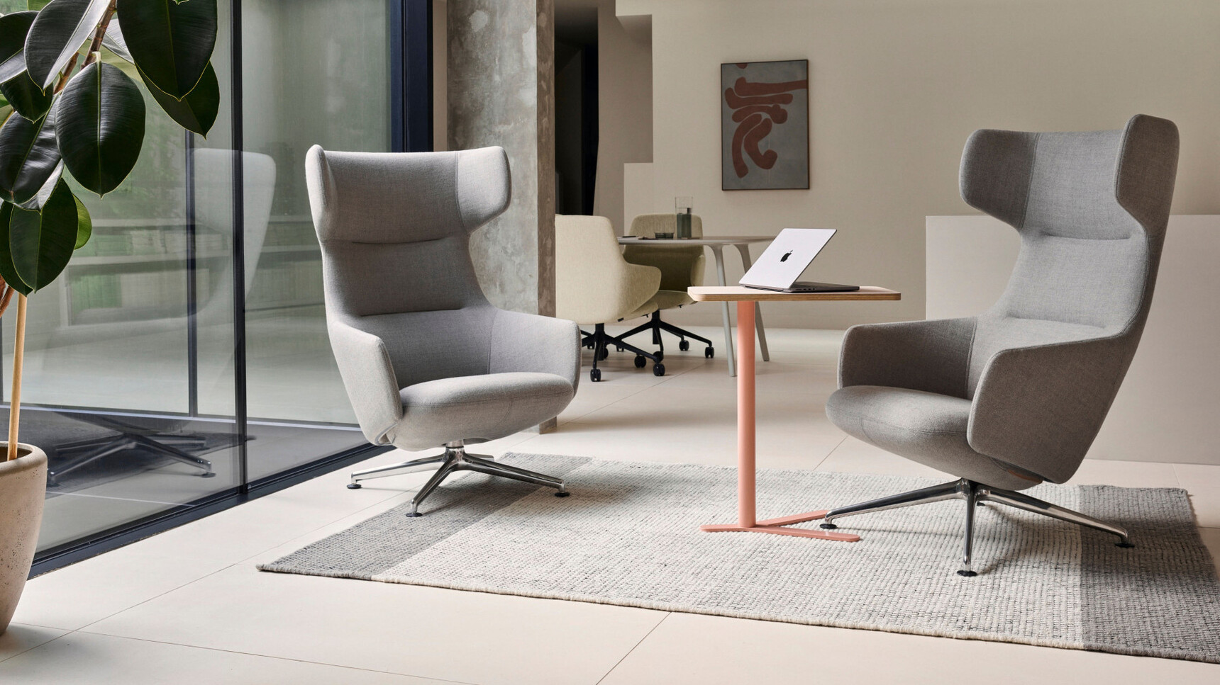 Modus Balance Wingback Lounge Chairs In Situ