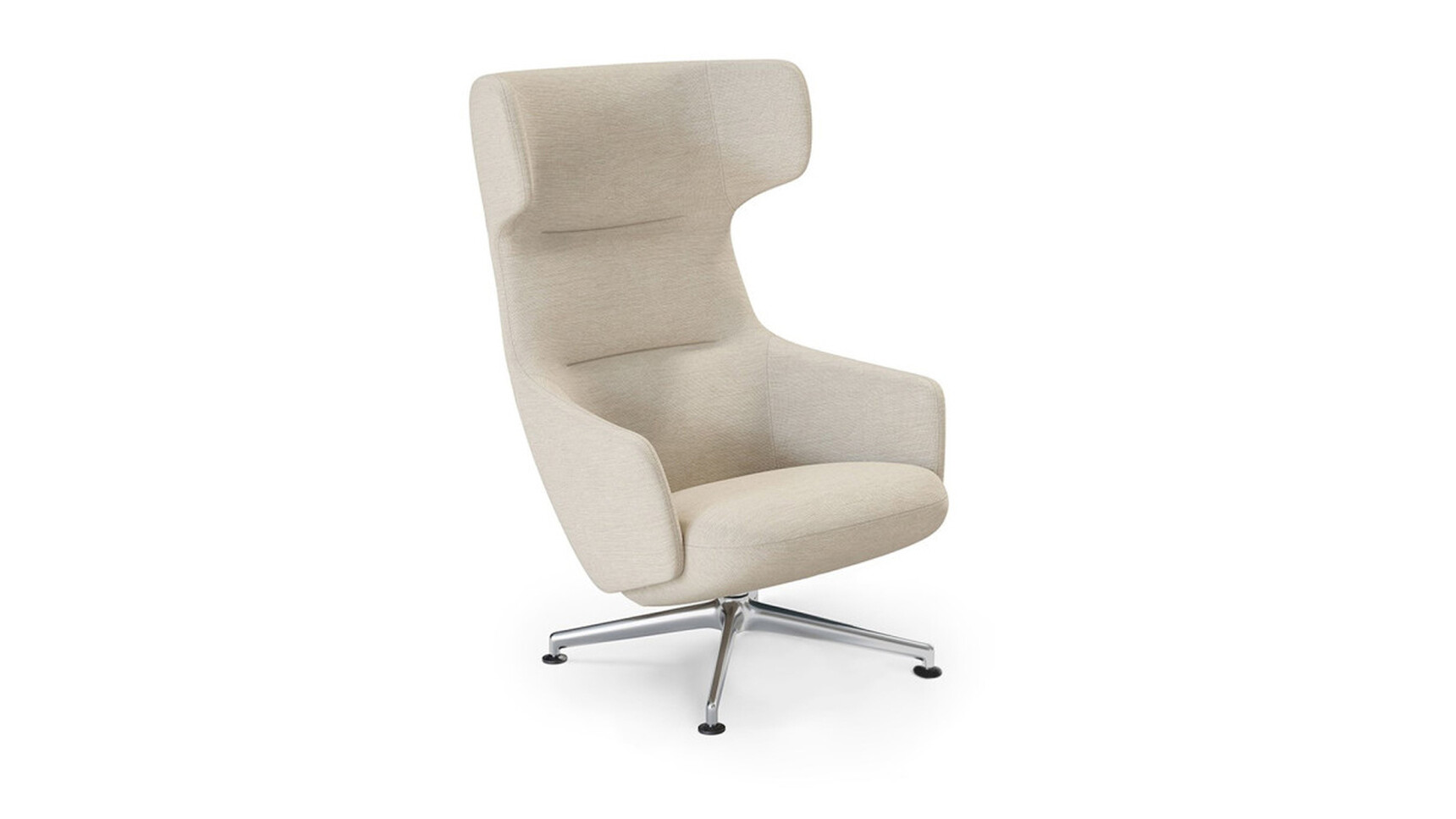Modus Balance Wingback Lounge Chair White Upholstery Family Image