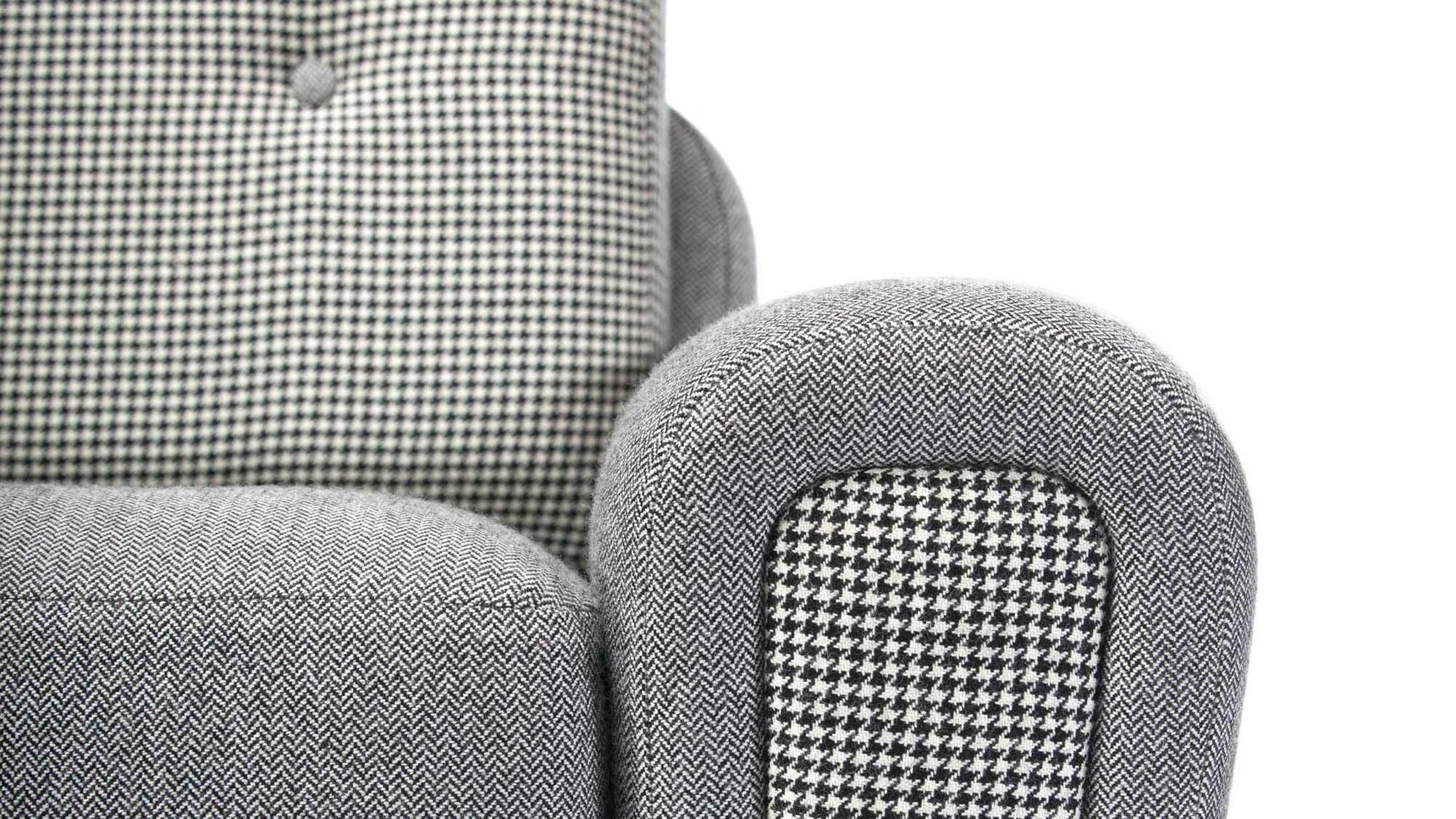 Deadgood Harvey Sofa | 3 Person Grey Upholstery Detail Image