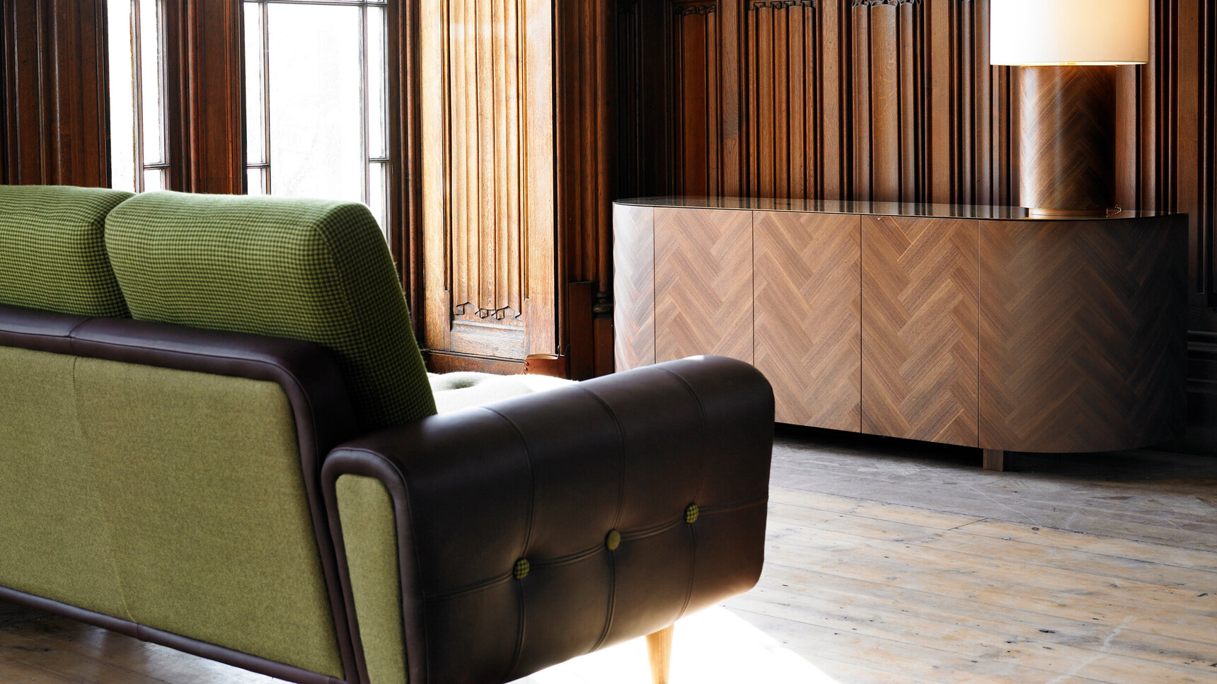 Deadgood Harvey Sofa | 3 Person Green Upholstery Family Image