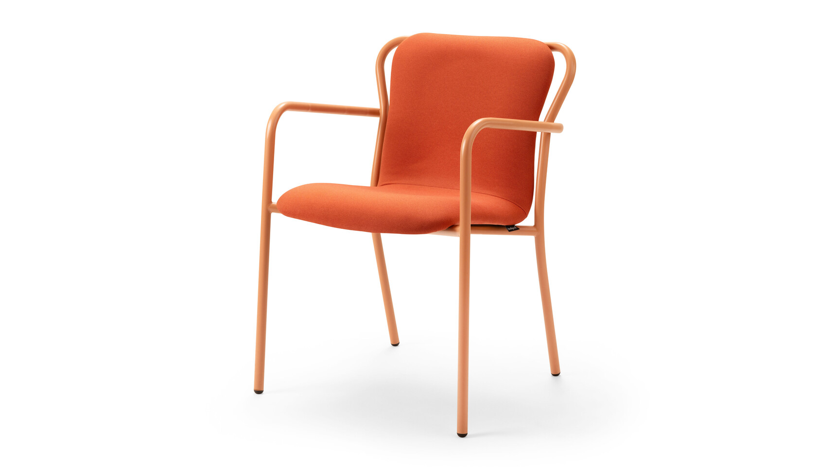 Deadgood Hug Soft Dining Chair With Arms Orange Upholstery Orange Frame Family Image