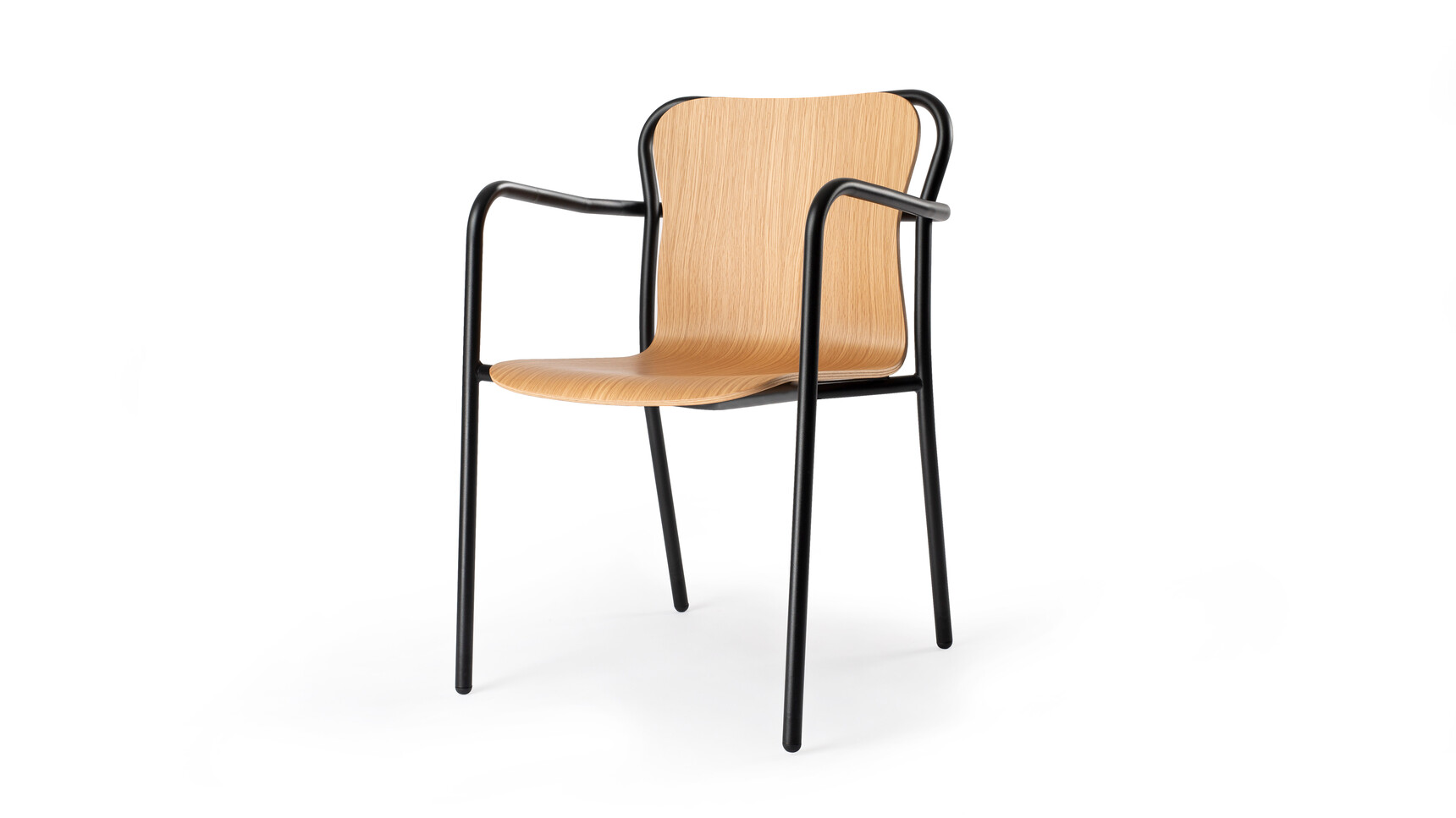 Deadgood Hug Wood Dining Chair With Arms Front Quarter Angle Family Image