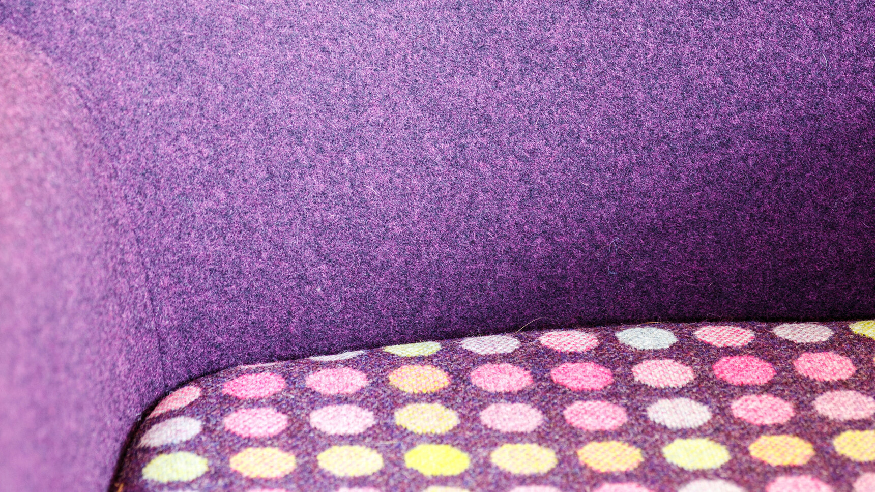 Deadgood Love Lounge Chair Purple Upholstery Detail Image