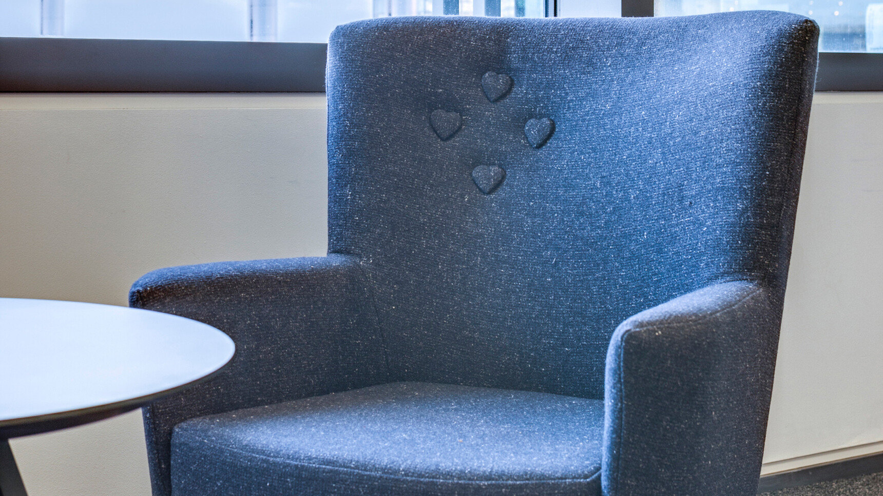 Deadgood Love Lounge Chair Blue Upholstery Detail Image