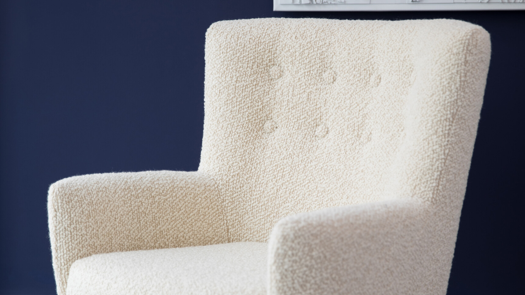Deadgood Love Lounge Chair White Upholstery Detail Image