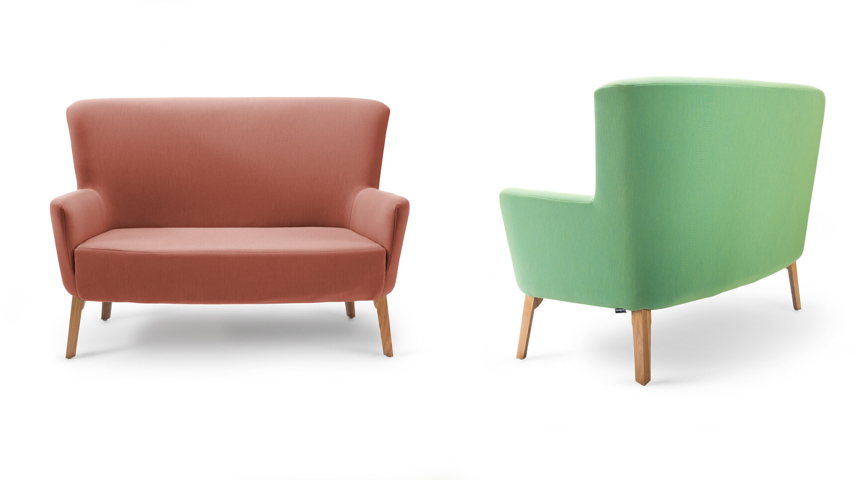 Deadgood Love Lounge Double Chair Red Green Upholstery Family Image