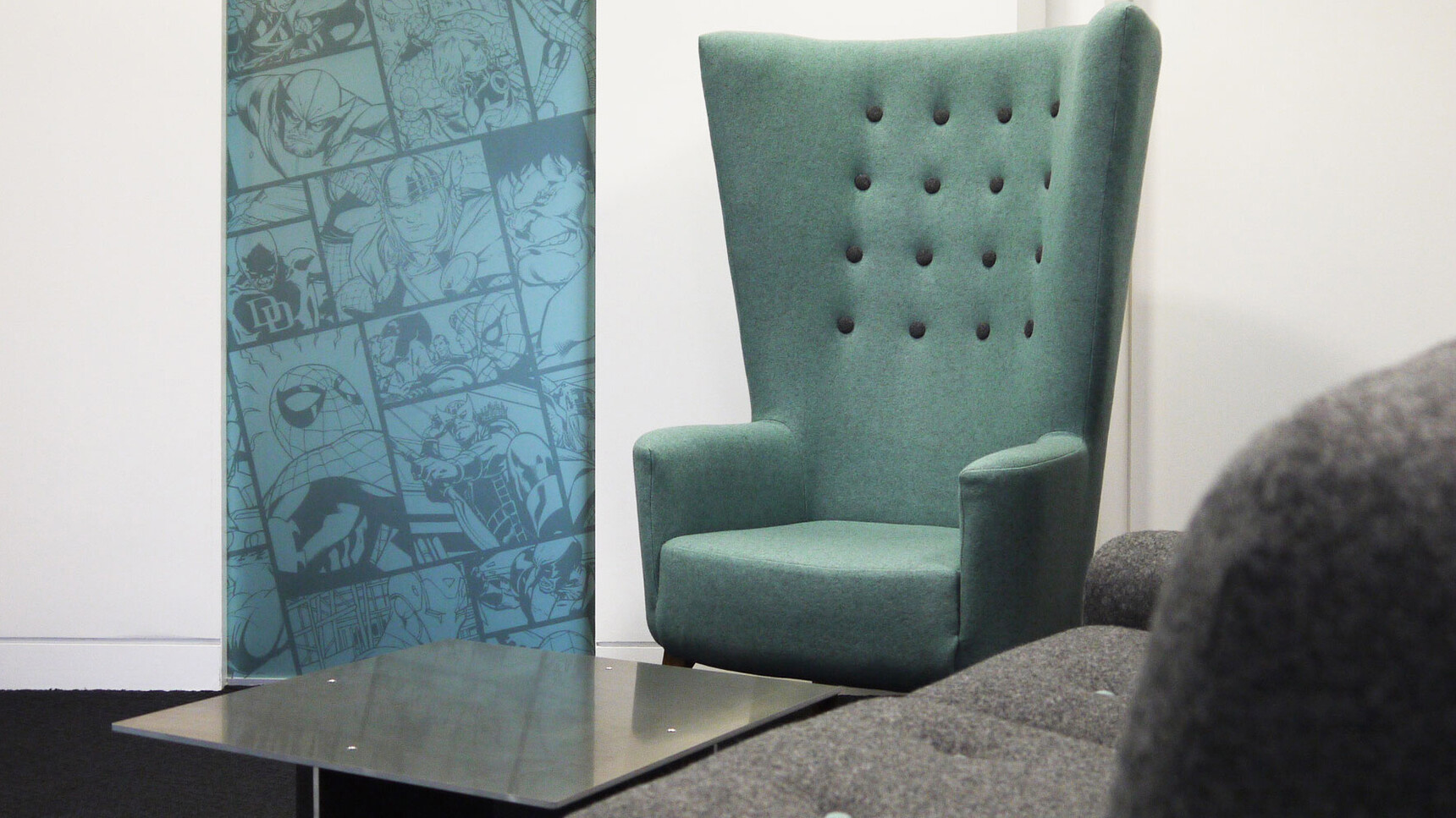 Deadgood LovedUp Lounge Chair Green Blue Upholstery Family Image