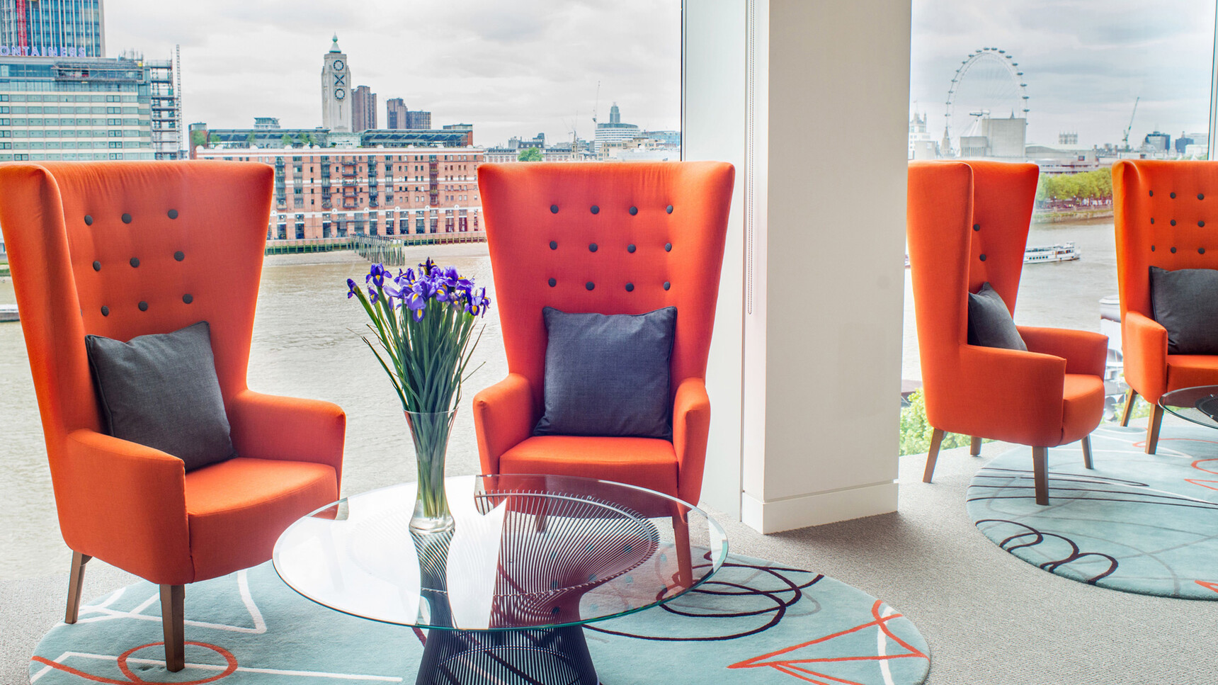 Deadgood LovedUp Lounge Chairs Orange Upholstery In Situ