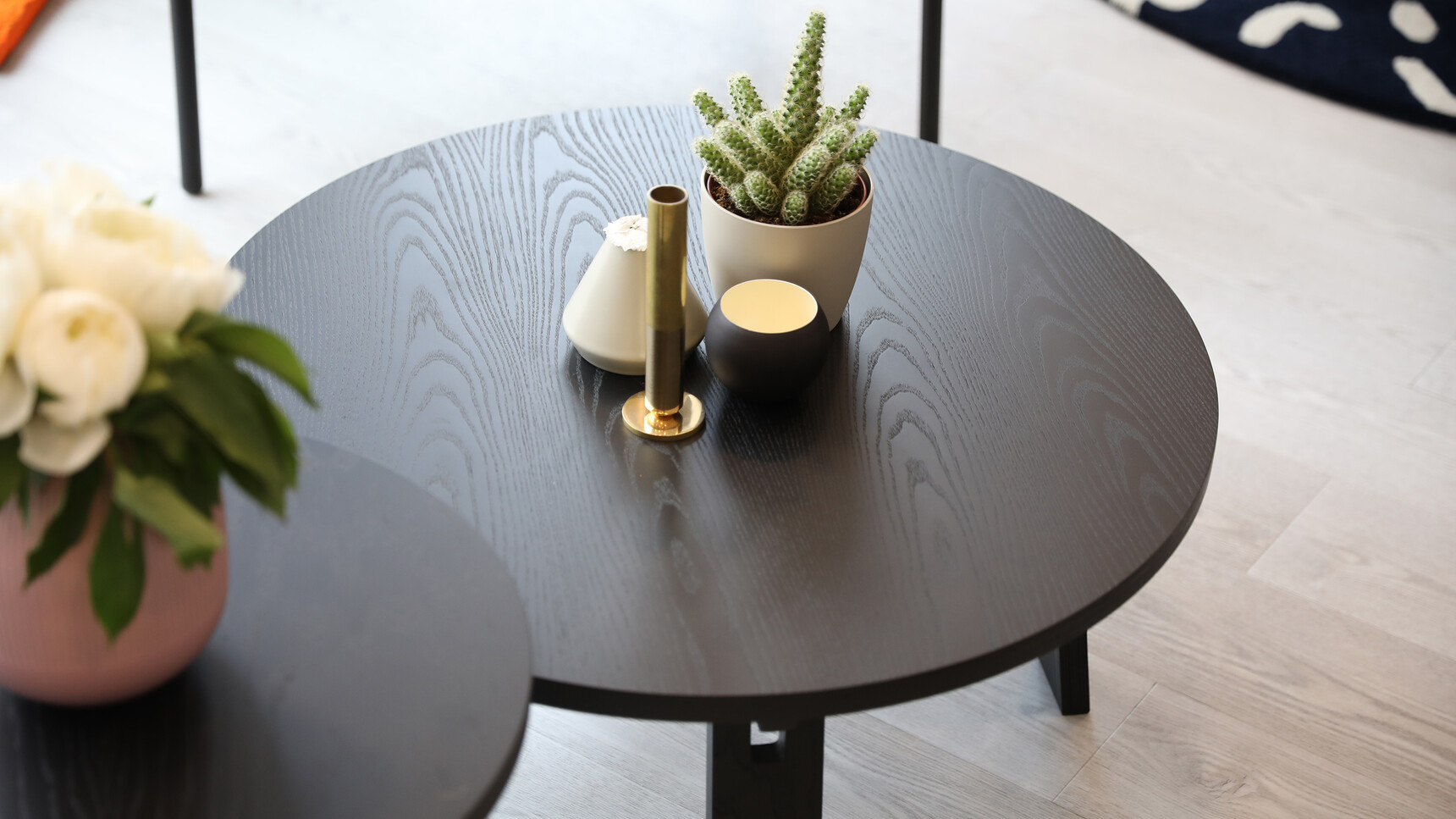 Deadgood Marra Coffee Table Ash Black Finish In Situ Family Image