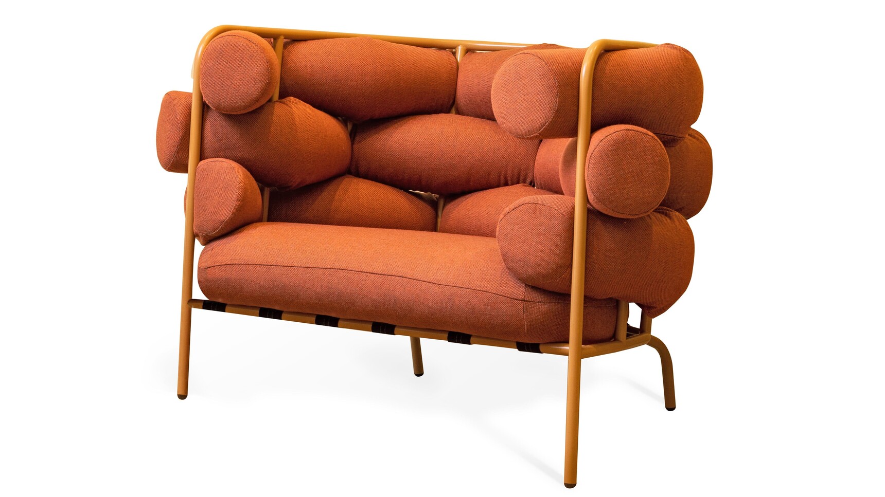 Deadgood Noodle Lounge Chair Orange Upholstery Family Image