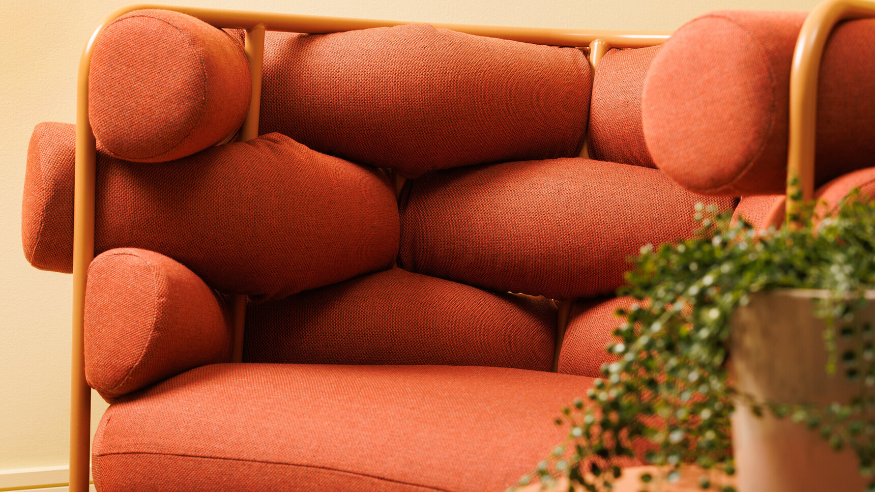 Deadgood Noodle Lounge Chair Detail Image With Plant
