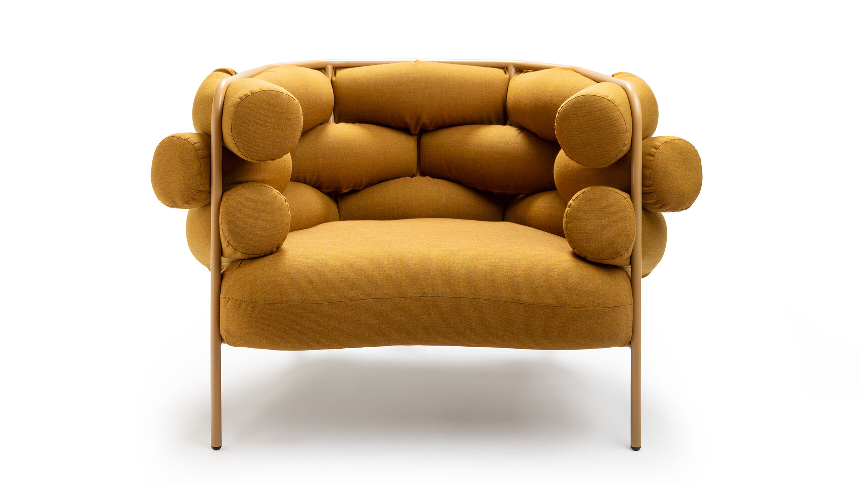 Deadgood Noodle Lounge Chair Yellow Upholstery Family Image