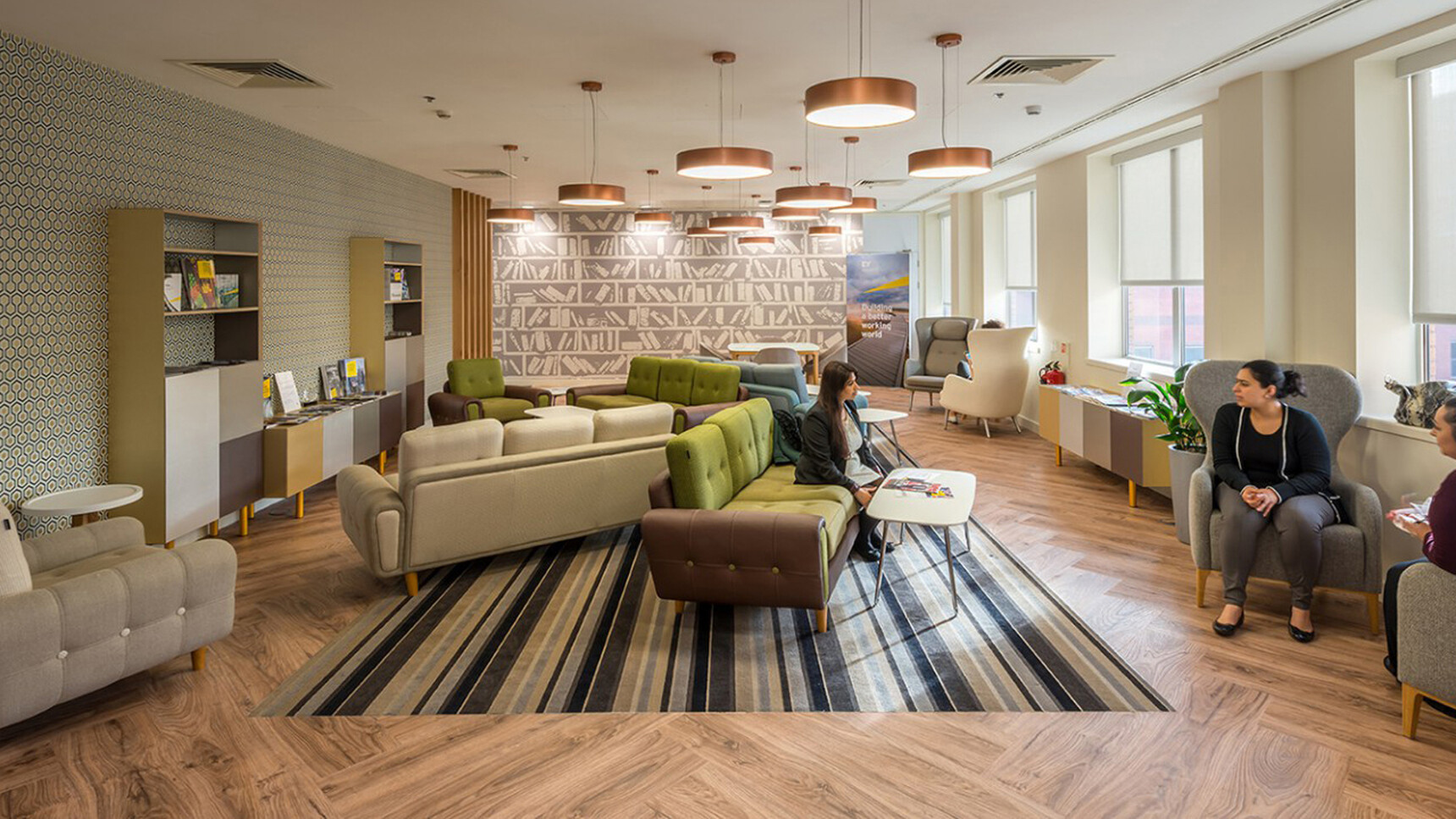 Deadgood Plex Sideboards With Storage Shelfs In Situ With Harvey Sofas