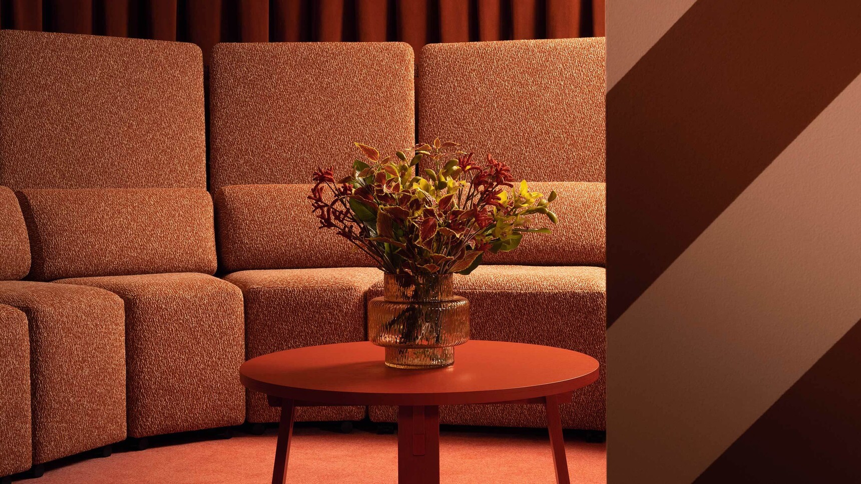 Deadgood ReWork Modular C-Shape Sofa With Table In Situ