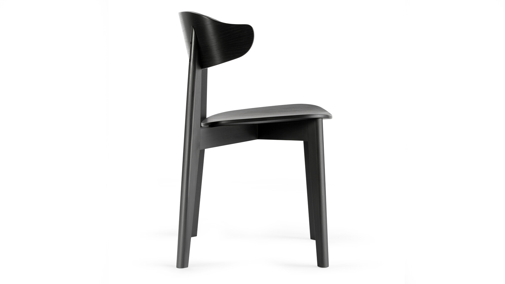 Deadgood Setter Meeting Chair Jet Black Finish Side Angle Family Image